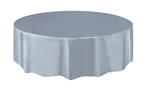 Cotillon d'alsace - Nappe ronde argent plastiqu...