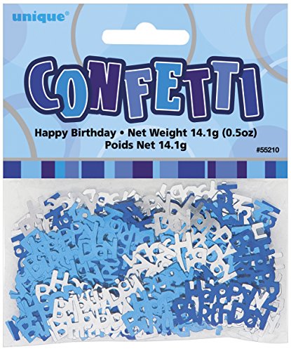 Confettis bleu/gris Happy Birthday 0011179552108 Générique