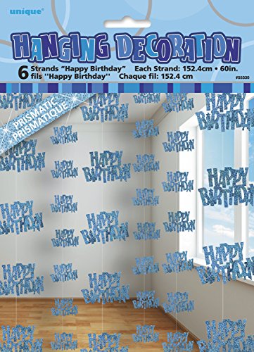 Générique Décoration suspendue Happy Birthday bleu code EAN 0011179553303 
