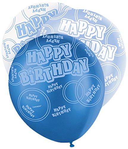 Générique Ballon de baudruche bleu Happy Birthday code EAN 0011179808809 