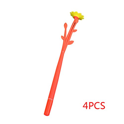 4pcs 0.38mm cartoon fleur pen silicone souple s...