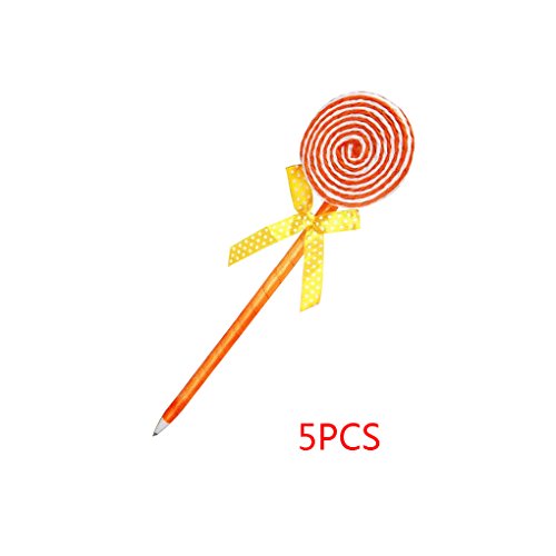 5pcs lollipop bowknot pen papeterie créative bo...