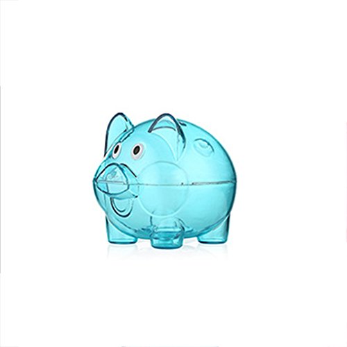 Transparent coins plastic box case money saving...