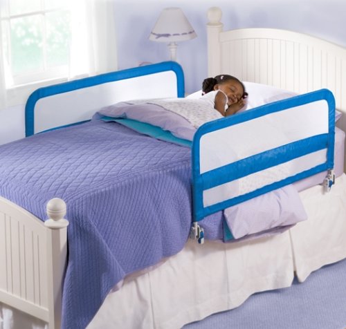 - 12141 - double rail de lit pliable - bleu
