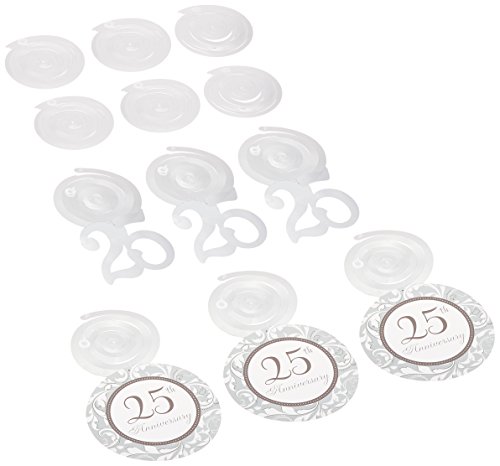 Amscan Décoration à suspendre avec 12 spirales 25e anniversaire/25 ans argenté code EAN 0013051346461 