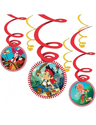 6 serpentins de décoration Jake Et Les Pirates ...