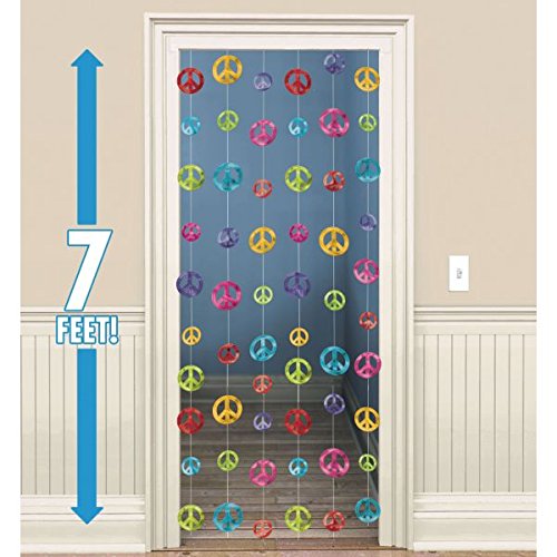 Guirlandes verticales peace and love