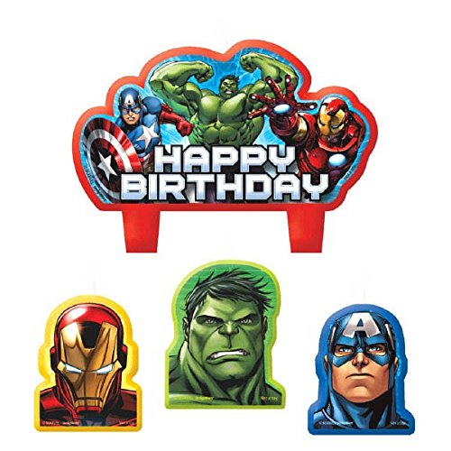 Amscan Bougie anniversaire Avengers (x4)