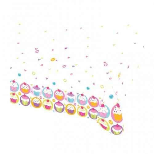 - 997213 - nappe plastifiée cupcake - 120 x 180 cm