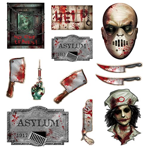 12 Décorations asile d'Halloween