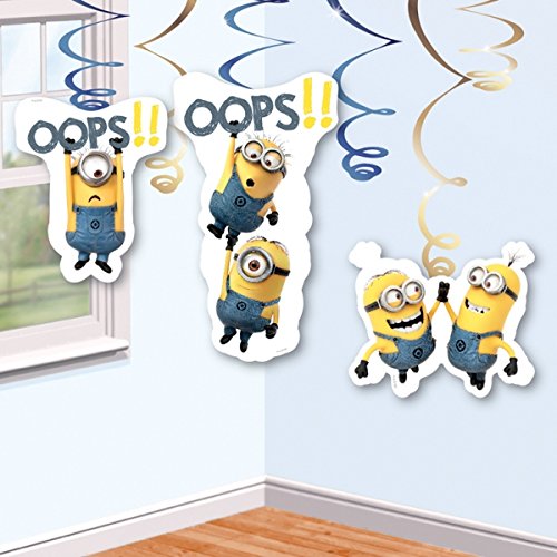 Amscan International Amscan sbires jaune tourbillonnent décorations 6 pack code EAN 0013051580414 