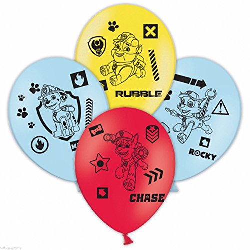 6 Ballons en latex 30cm - La Pat' Patrouille