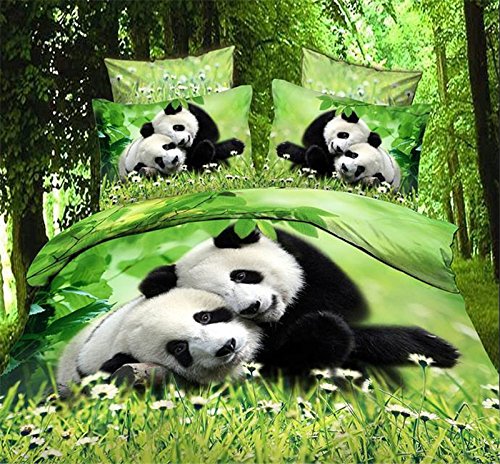 3d literie 4pcs / séries panda animal print que...