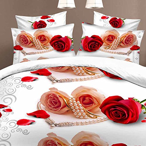 LUFA Romantic style bright love rose 4pcs/sets duvet cover roses bedding sets 200x230 code EAN 0019006220695 