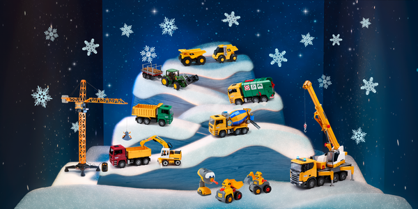 Pack de 2 véhicules 25cm camion benne et charge...