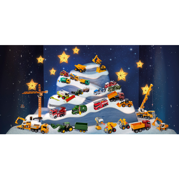 3 Camions Cat JR sons et lumières 14 cm