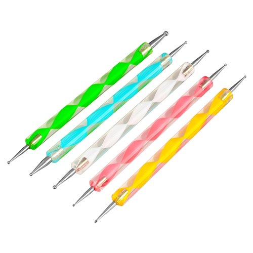 Lot 5 pieces pinceaux a ongles brosse art decor...