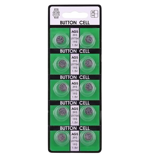ChannelExpert LOT de 10x AG5 393 393A Montre Cell Coin Button Lithium bouton piles Batteries code EAN 0023167042416 