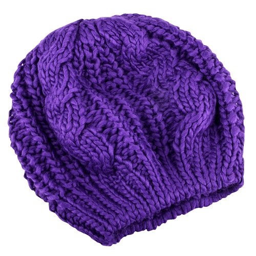 Violet Crochet Tricot Chapeau Femme Bonnet Tres...