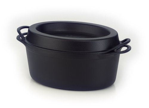 Doufeu cocotte en fonte ovale noir mat 32cm 250...