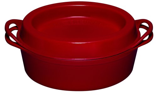 Doufeu cocotte en fonte ovale cerise 30cm 25084...
