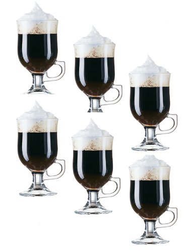 ARCOROC Arcoroc café irlandais avec poignée et la tige 250ml, sans repère de remplissage, 6 Verres 0026102376850 (0026102376850)