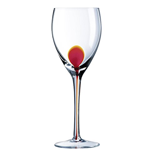 8013039 verres à pied drip rouge 35 cl lot de 4