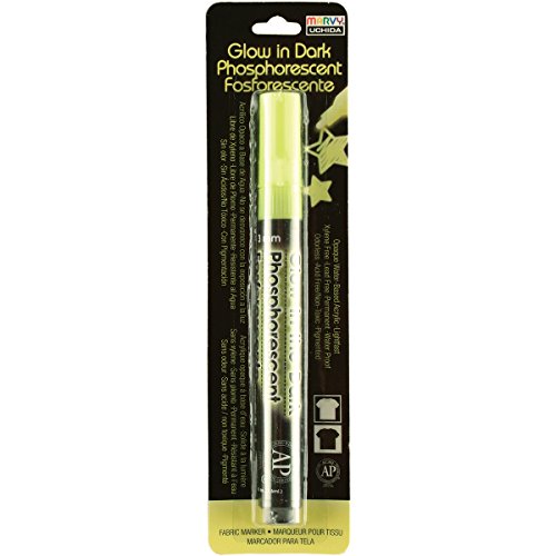 Uchida DecoFabric Glow In The Dark Fabric Marker-Yellow code EAN 0028617222219 
