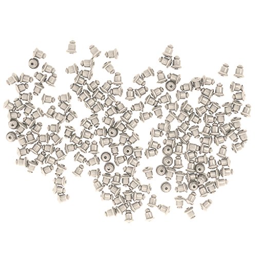 Générique 200pcs Fermoirs De Boucles D'oreillers Plaqué Perlage Bijoux Accessoire Fabrication De Bijoux 5x1mm - Argent code EAN 0030656439251 