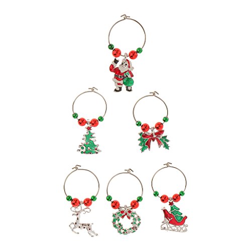 6pcs / Set Anneau Marque-verre Mélangés en Alli...