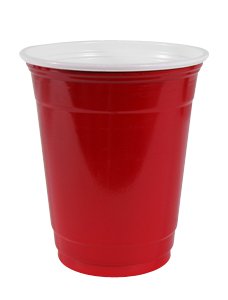 50 gobelets rouges américains 40 cl, 12-14oz pl...