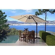 CONCEPT USINE CONCEPT USINE Parasol déporté carré de 3x3m rotatif à 360° écru PALATINO code EAN 0045635755215 