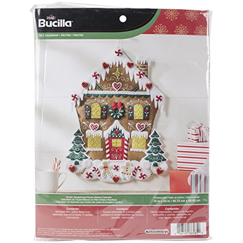 Bucilla Feutre applique en pain d'épices maison nordique kit 0046109865850 (0046109865850)