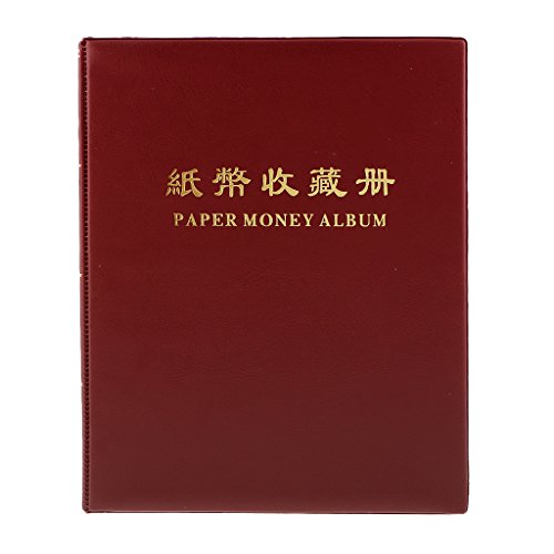 Générique Rouge 20 Pages Album Collection De Billets De Banque En Monnaie De Papier-monnaie Livre Noir #C code EAN 0047393122810 