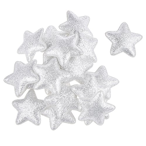 Générique 20pcs Applique Etoiles Satin Décoration de Table de Mariage Embellissement de Sac Cadeau - Argent code EAN 0047393133397 