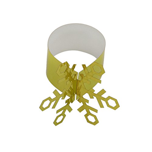 50pcs Flocon Anneau Rond de Serviette Boucle Dé...