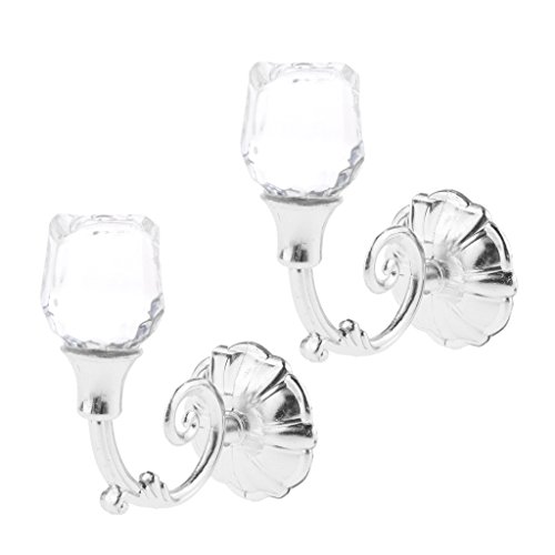 1 Paire Crochet Embrasse à Rideau Mural Rose Cr...