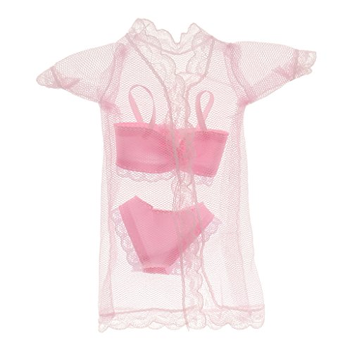 Pyjamas En Dentelle Fixés Pour Poupées Barbie Rose