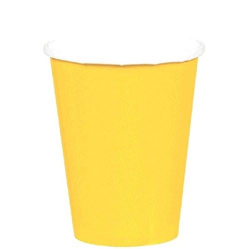 Coupes soleil jaune papier (pack de 8)