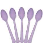 - 20 cuillères en plastique - lilas lavande - fête