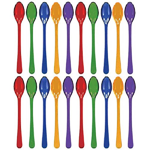 Lot de 20 verres à cocktail cuillères jewel tone