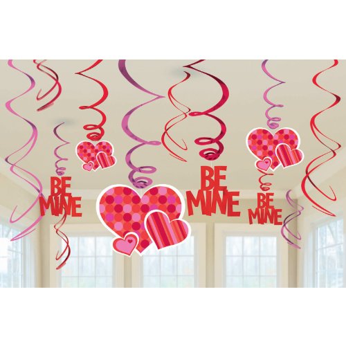 Party Showroom Serpentin suspendu de décoration St Valentin "Be Mine" code EAN 0048419981244 