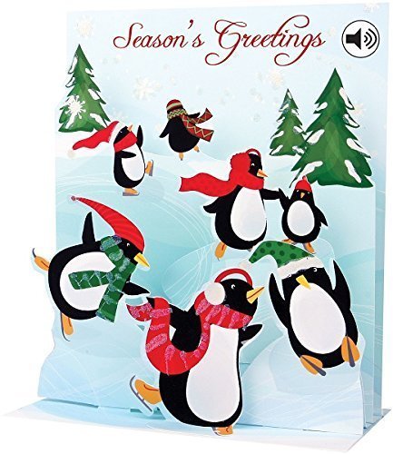 3D Pingouins Son Musical Carte De Noël