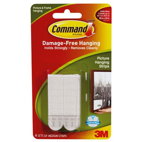 Command Medium Picture Hanging Strips, 17201 4p...