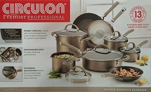 Premier professional anodisé dur 13 pièces anti...