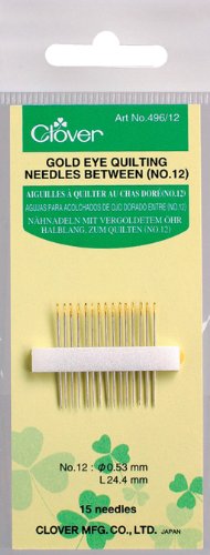 Aiguilles à piquer avec chas doré no.12