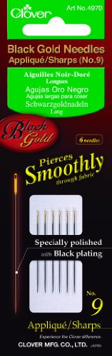 Aiguilles noir-doré longues no.9