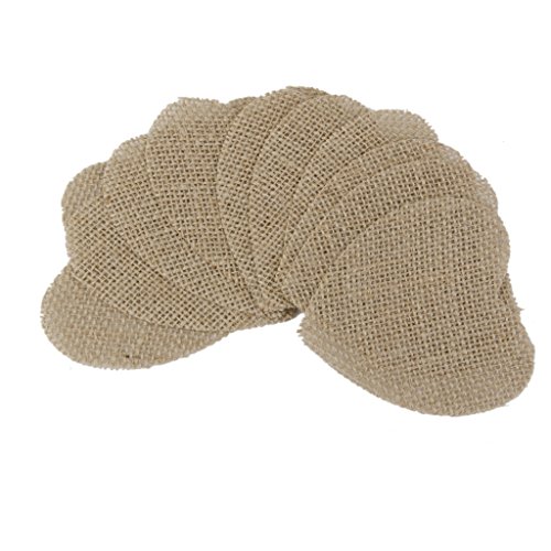 Générique Lot de 10 Coeur en Jute Décoration pour Fête de Mariage Artisanat code EAN 0053119765544 