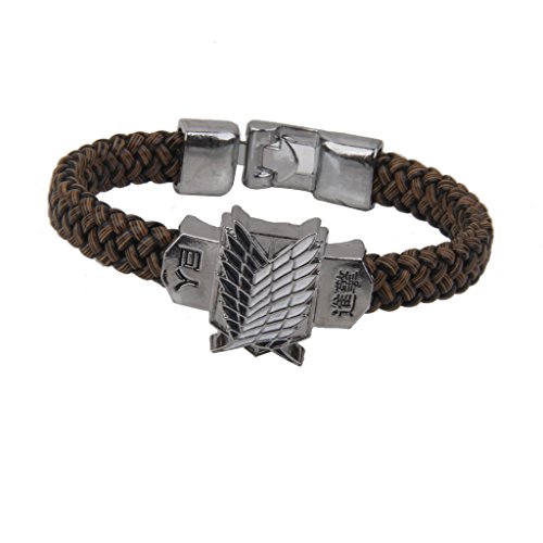 Attack On Bracelet En Titane Shingeki Aucun Bracelets De Cosplay Kyojin 0053119776403 Generic