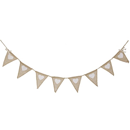 Guirlande de Fanions Banderole Bannière en Jute...
